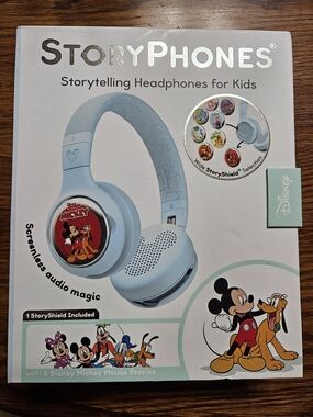 Nano Light Blue Kids Headphones with Mickey Red Accent